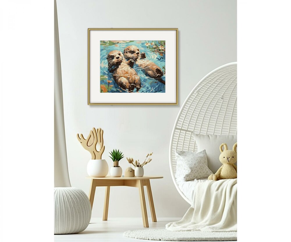 Schilderen op nummer otters 