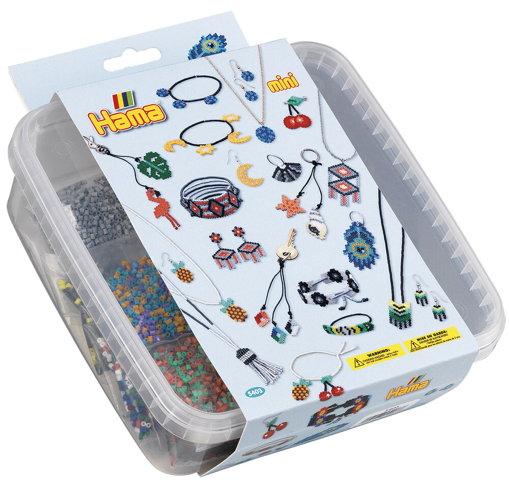 Hama Mini Strijkkralen Set 5403 met 10.500 Strijkkralen en 2 Grondplaten