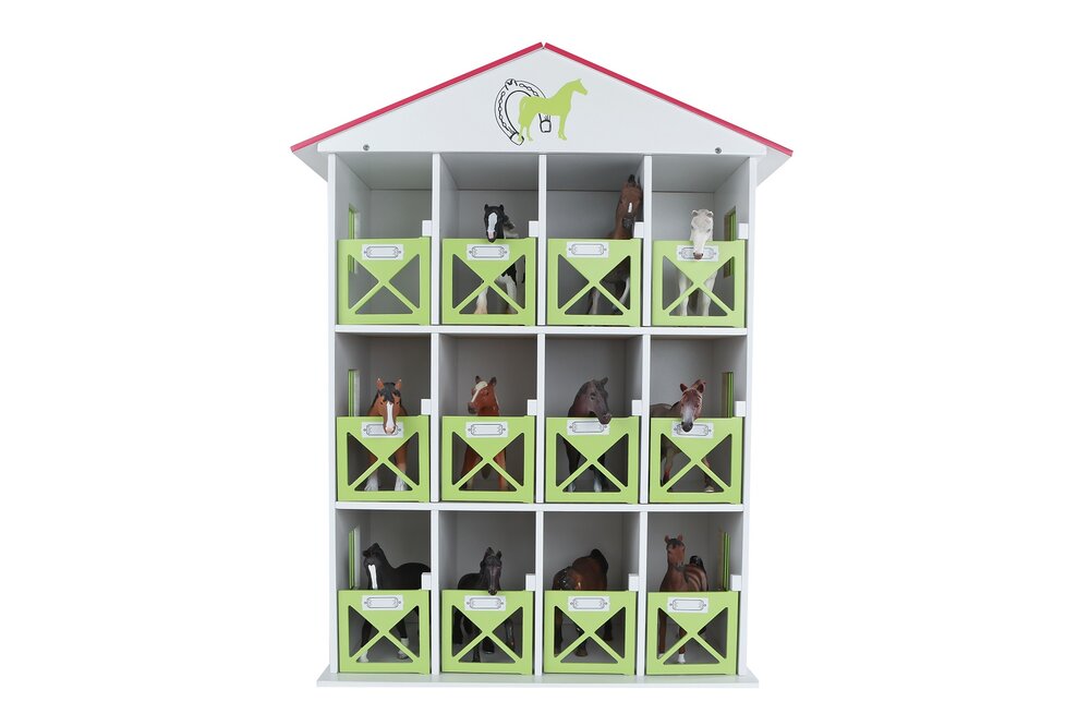 Kids Globe paardenstal hotel met 12 boxen 1:24
