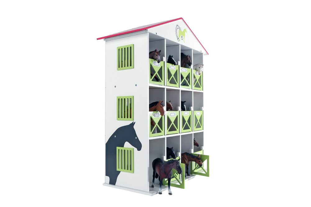 Kids Globe paardenstal hotel met 12 boxen 1:24