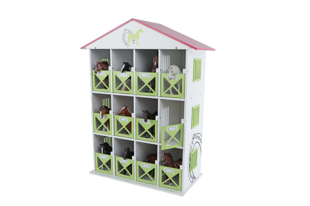 Kids Globe paardenstal hotel met 12 boxen 1:24