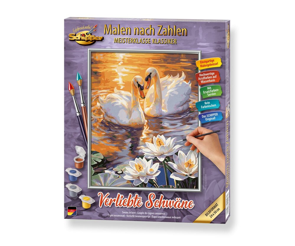 Verliefde Zwanen - Schipper 24 x 30 cm