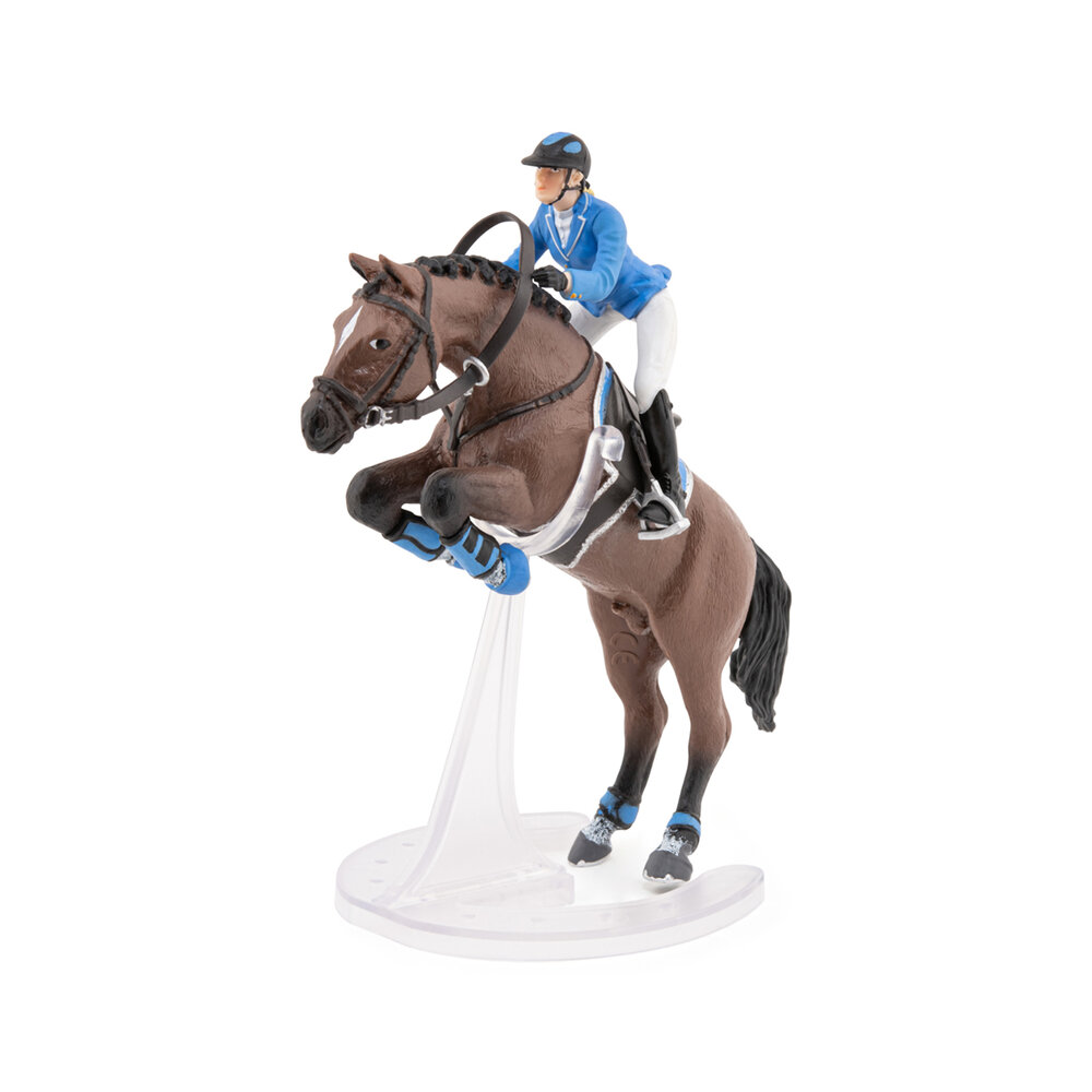 Papo 51560 Springpaard met ruiter