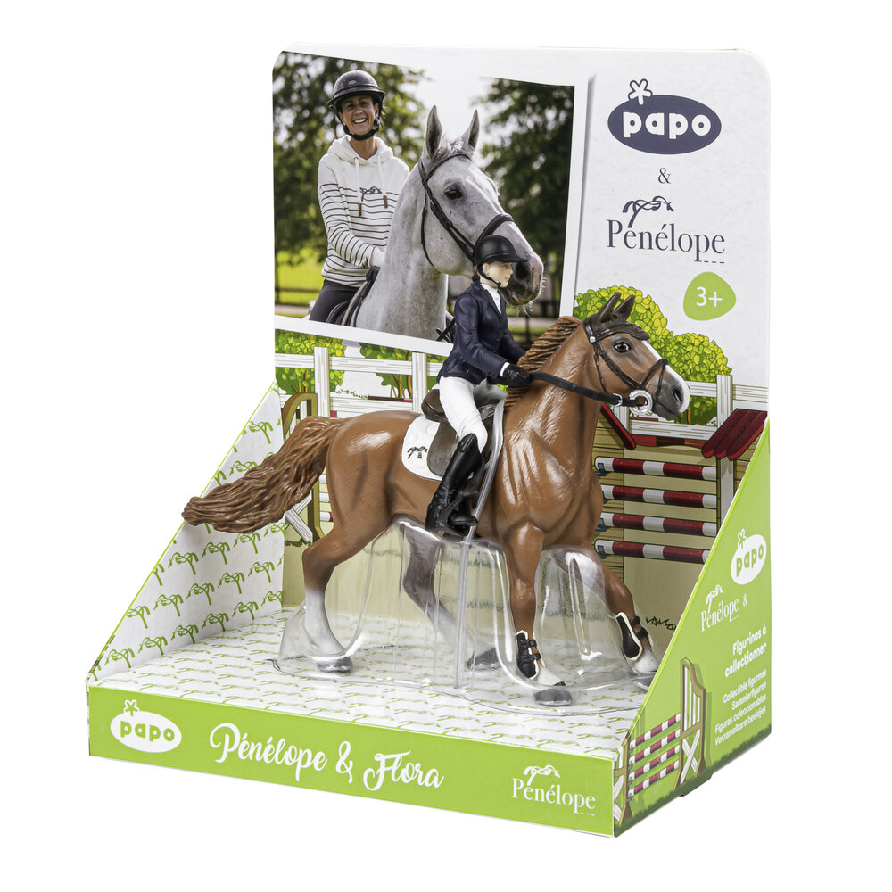 Papo 51575 Penelope met Flora (Paard met ruiter)