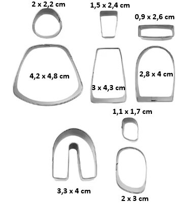 Polymeerklei Uitsteekvormen Set 1 - 9 Stuks