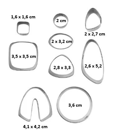 Polymeerklei Uitsteekvormen Set 2 - 9 Stuks