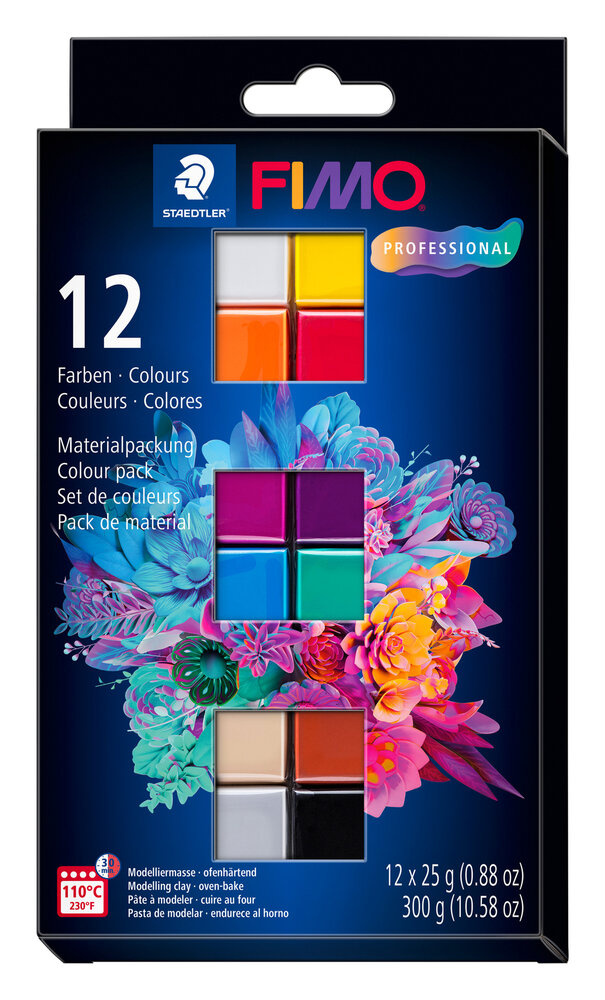 Fimo Professional set met 12 halve blokken Basic
