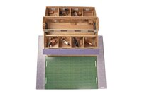 Kids Globe paardenstal met 7 boxen en weiland 1:24