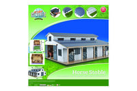 Kids Globe paardenstal met 7 boxen en weiland 1:24