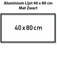 Mat Zwarte Aluminium Lijst 40 x 80 cm