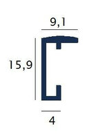 Mat Zwarte Aluminium Lijst 40 x 80 cm