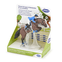 Papo 51560 Springpaard met ruiter