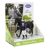 Papo 51576 Penelope en Blacky (Paard met ruiter)