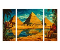 Egypte - Schipper Drieluik 50 x 80 cm