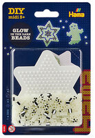 Hama Strijkkralen 4191 Glow in the Dark Ster &amp; Spook blister 450 st.