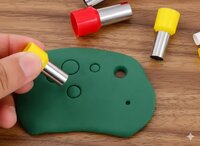 Polymeerklei Ronde Uitstekers (8 stuks)