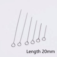 Eyepins Stainless Steel 20mm - 25 Pieces for Jewelry Making