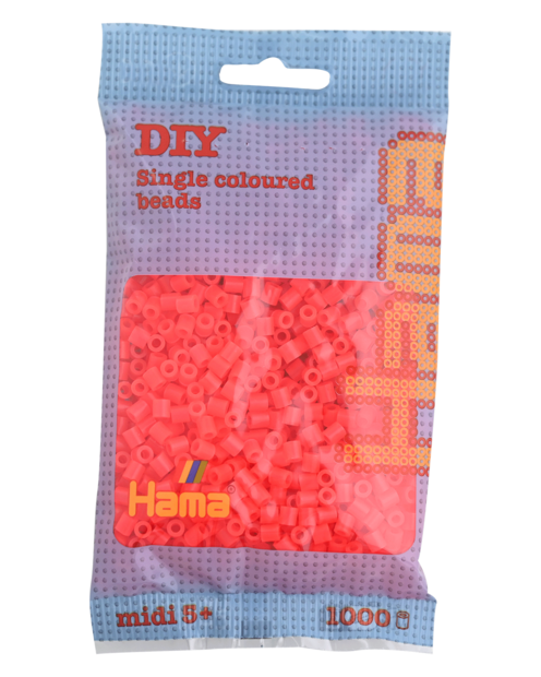 Hama strijkkralen 35 Rood Neon