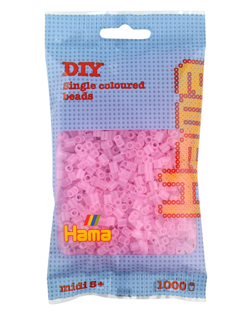 Hama strijkkralen 72 Roze transparant