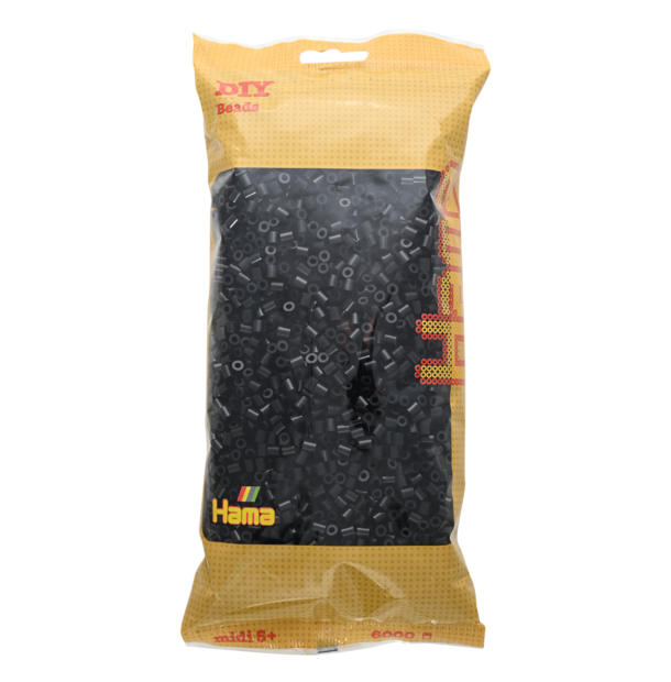 Hama strijkkralen 18 zwart (6000 stuks)