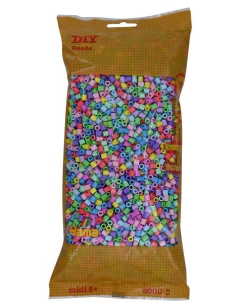 Hama strijkkralen pastel mix (6000 stuks)
