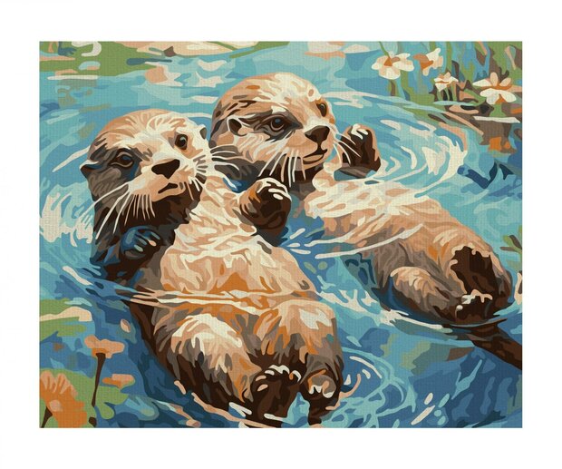 Schilderen op nummer otters 