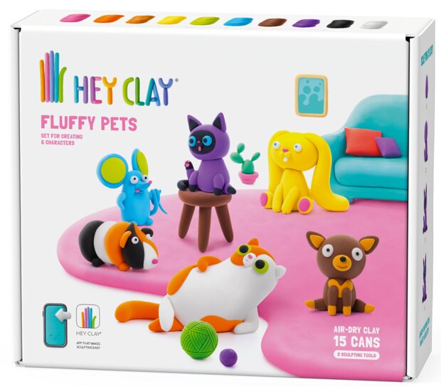 Hey Clay - Fluffy Pets - 15 potjes