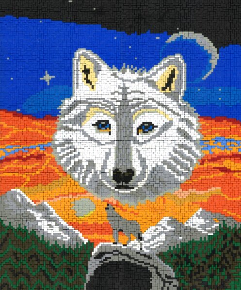 Stickit 41260 Wolf met glow in the dark Minsteck