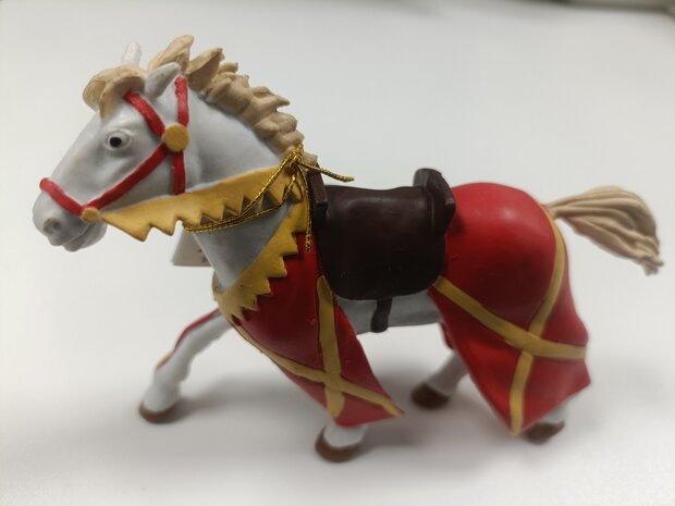 Papo 39310 Paard voor ridder rood-geel