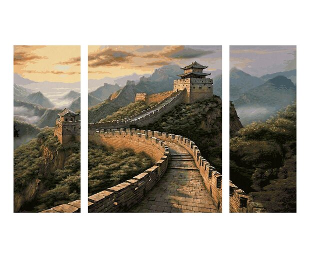 Chinese Muur - Schipper Drieluik 50 x 80 cm