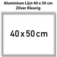 Zilverkleurige Aluminium Lijst 40 x 50 cm