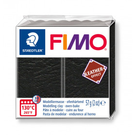 Fimo leather-effect 57 g black nr. 909