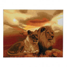 Crystal Art Lions of the Savanna - 40x50 cm - Full DP