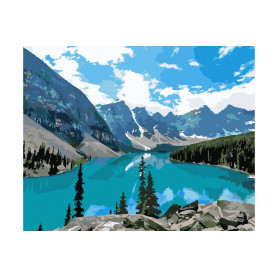 Mountain Lake - malen nach zahlen - 40 x 50 cm