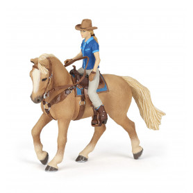 Papo 51566 Wild west horse and cowgirl