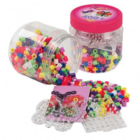 Hama Maxi beads and pegboards in tub (Pink)