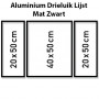 Zilverkleurige Aluminium Drieluik Lijst 50 x 80 cm