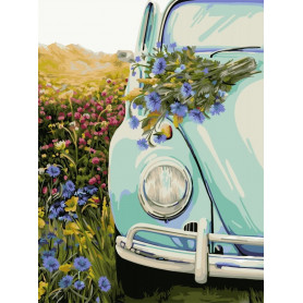 Retro Beetle - Paint by Numbers - 40 x 50 cm