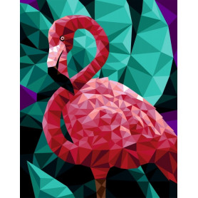 Flamingo (Polygon) - Paint by Numbers - 40 x 50 cm