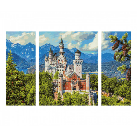 Château de Neuschwanstein - Schipper Triptych 50 x 80 cm