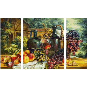 Still life with grapes - Schipper Triptych 50 x 80 cm