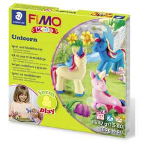 Fimo Kids Snow Unicorn Form and Play Set