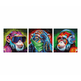 The three monkeys - Schipper Triptychon 40 x 120 cm