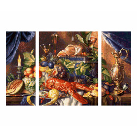 Prunkstillleben - Schipper Triptychon 50 x 80 cm