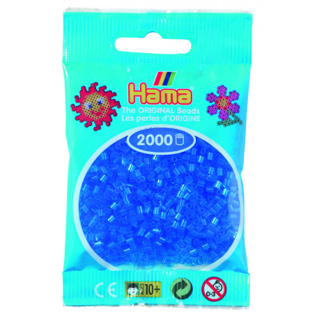 Hama mini beads color 15 Transparent-blau