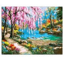 Sakura by the River - ITZ Schilderen op nummer 40 x 50 cm
