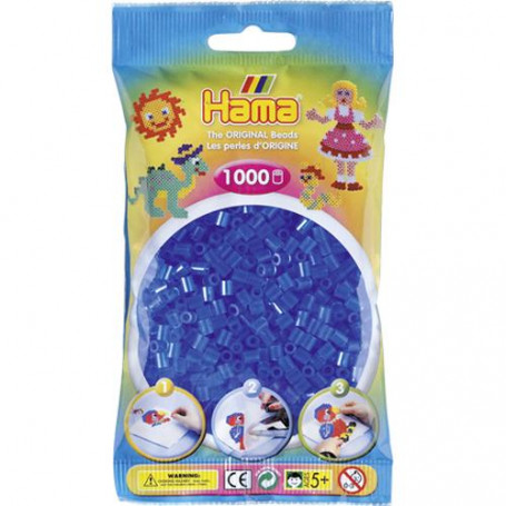 Hama strijkkralen 15 Blauw Doorzichtig