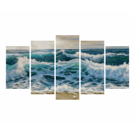 Stormy Seas - Schipper Vijfluik 72 x 132 cm