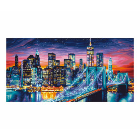 Manhattan bij nacht (Nieuw) - Schipper 40 x 80 cm