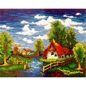 Stickit 41277 Farmhouse by the creek